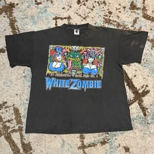 Vintage 1993 White Zombie La Sexorcisto World Tour Shirt Size XL Thrashed